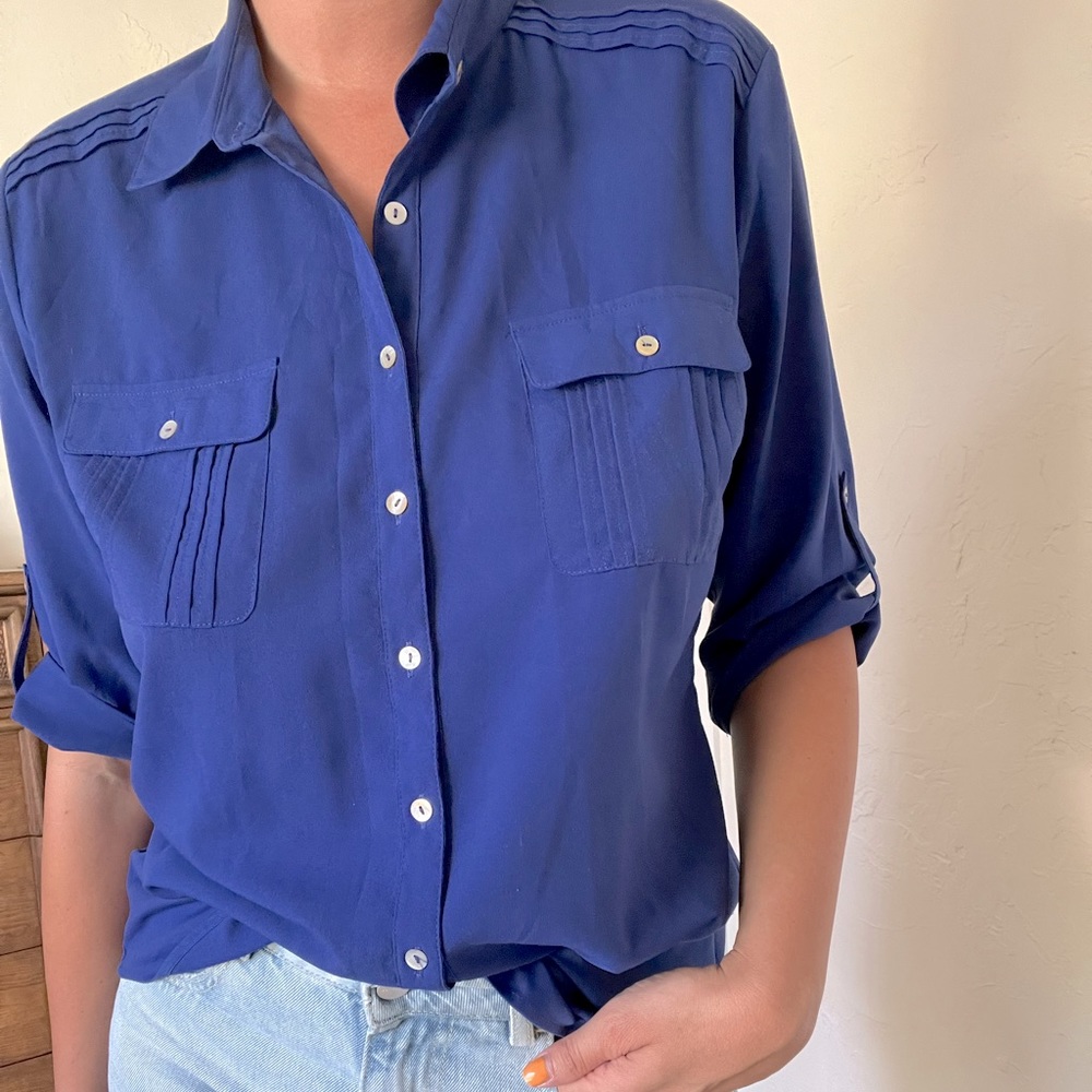 H&M Electric Blue Button Down